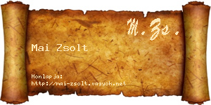 Mai Zsolt névjegykártya